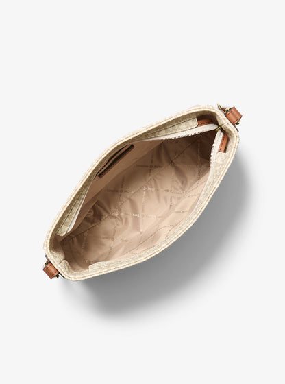 Jet Set Travel Large Logo Messenger Bag Vanilla Vanilla