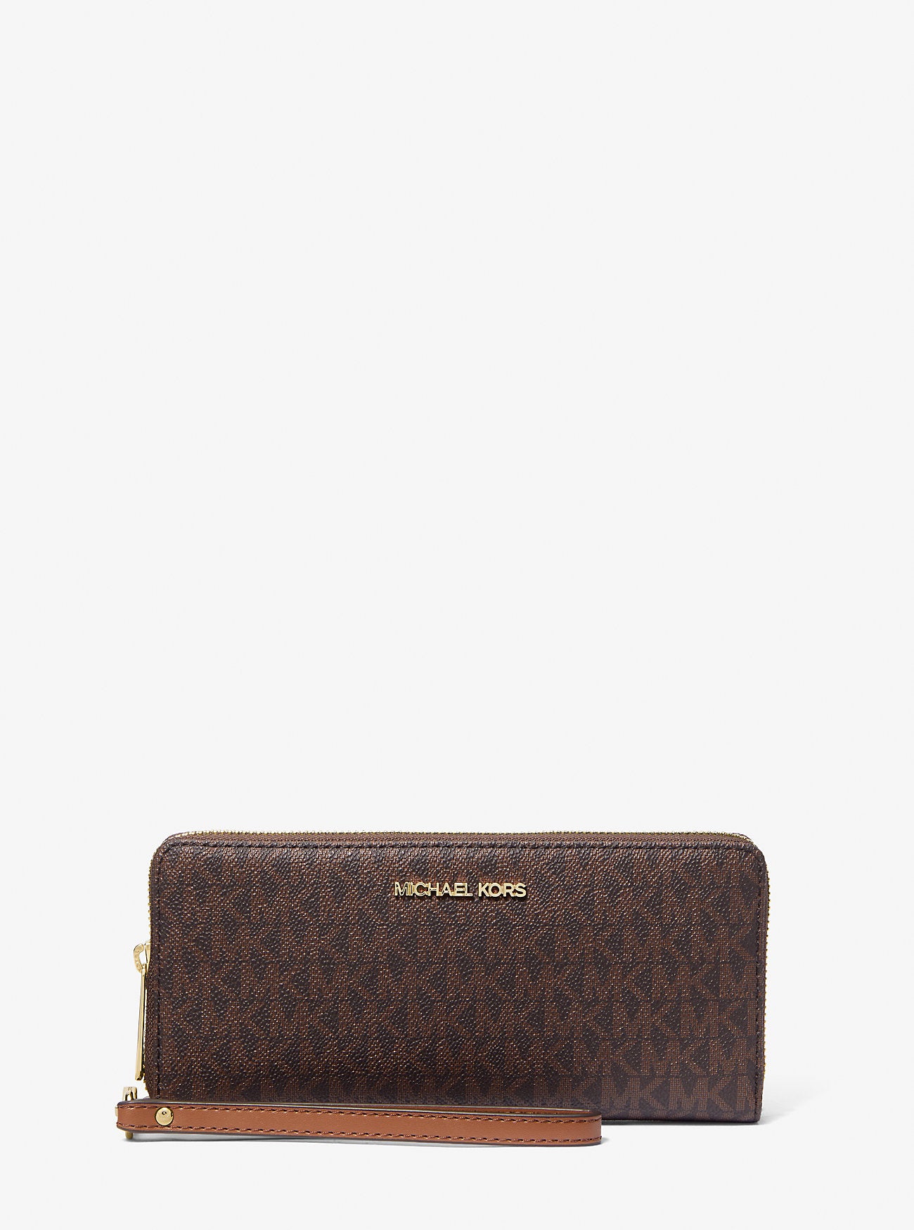 Jet Set Travel Large Logo Continental Wristlet Brown Brown