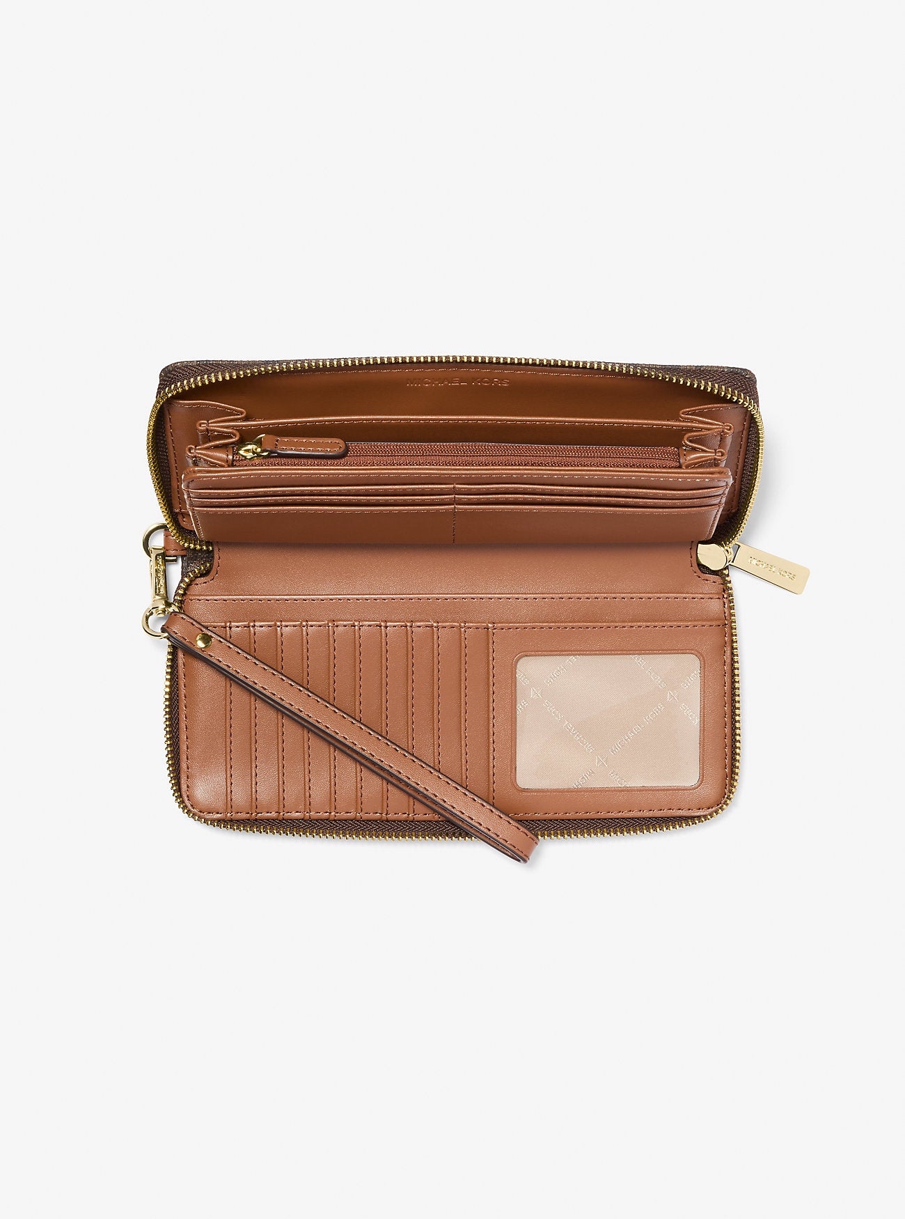 Jet Set Travel Large Logo Continental Wristlet Brown Brown