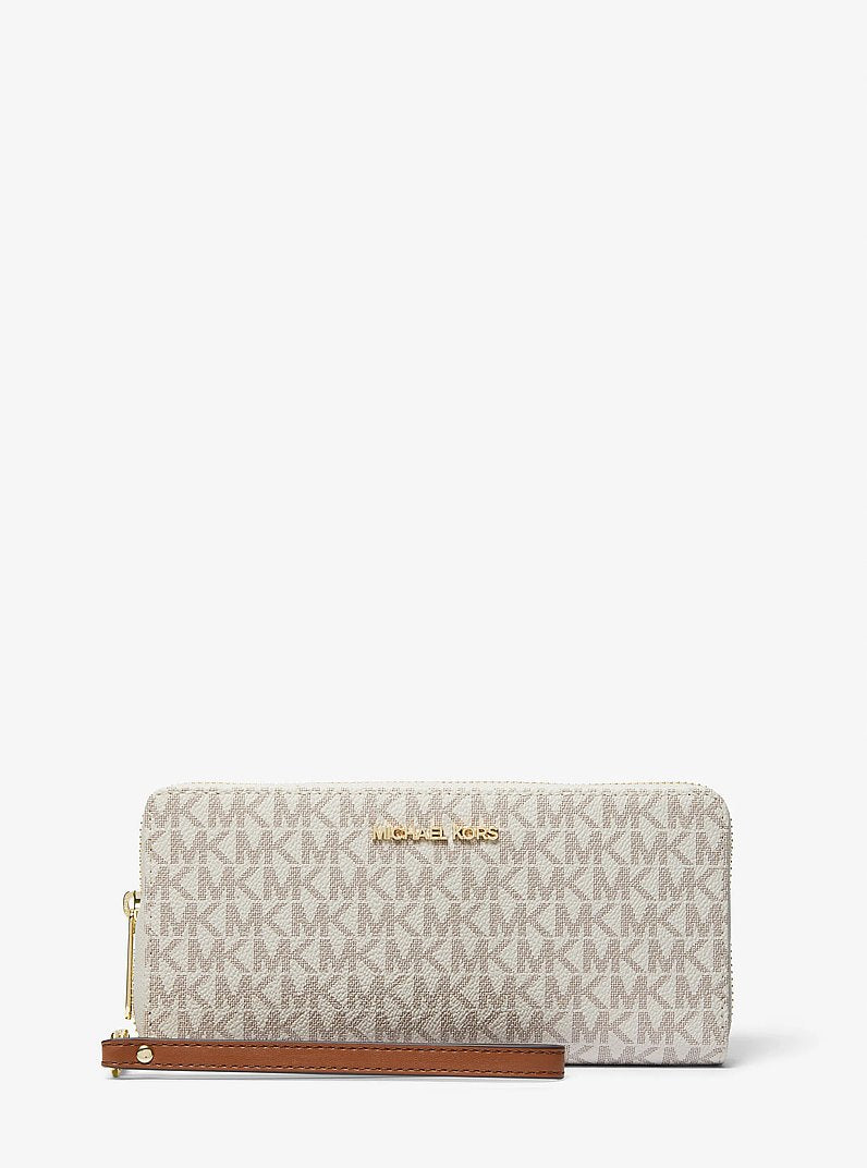 Jet Set Travel Large Logo Continental Wristlet Vanilla Vanilla