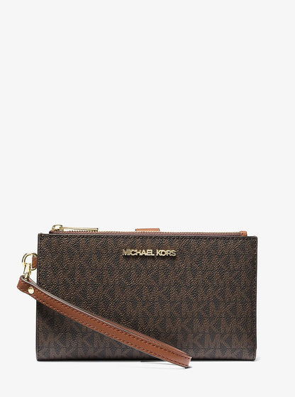 Jet Set Travel Signature Logo Smartphone Wallet Brown Brown