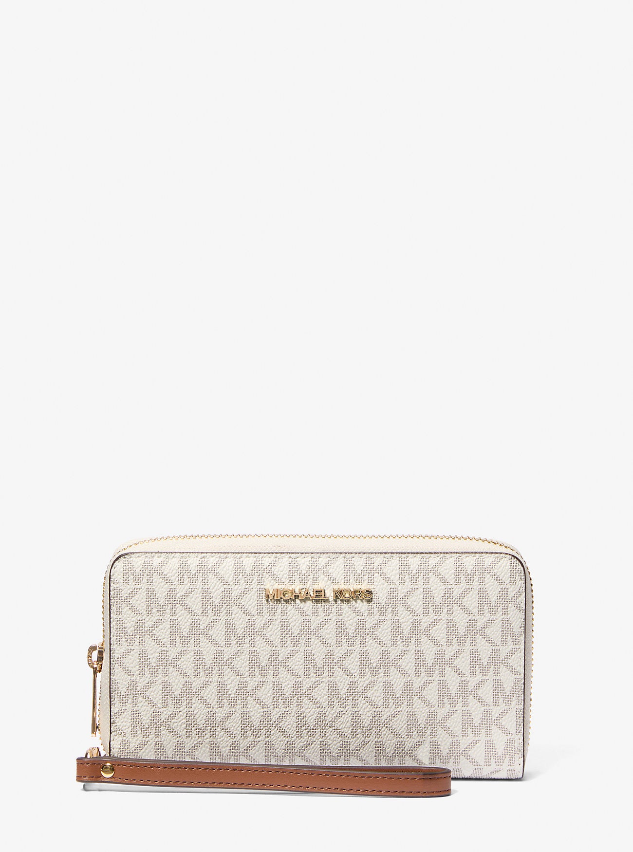 Jet Set Signature Logo Smartphone Wristlet Vanilla Vanilla