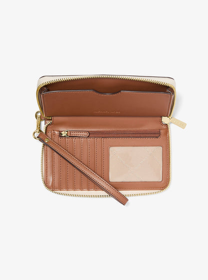 Jet Set Signature Logo Smartphone Wristlet Vanilla Vanilla
