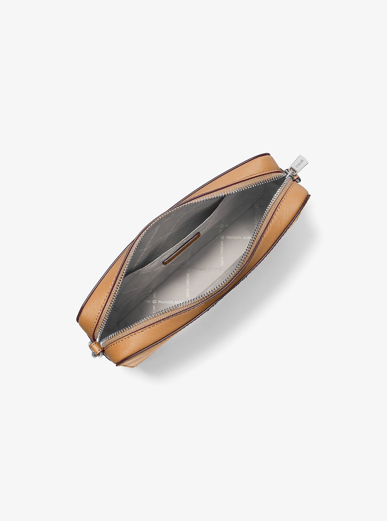 Jet Set Large Saffiano Leather Crossbody Bag Peanut Peanut