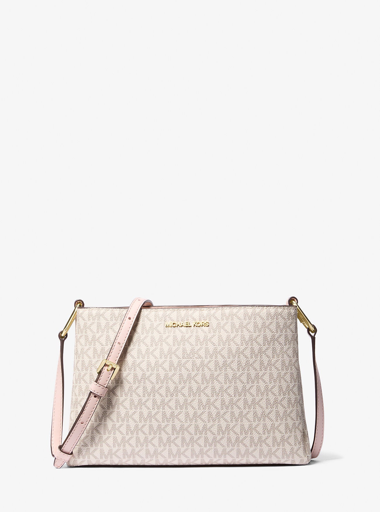Trisha Medium Logo Crossbody Bag Pwd Blsh Mlt Pwd Blsh Mlt