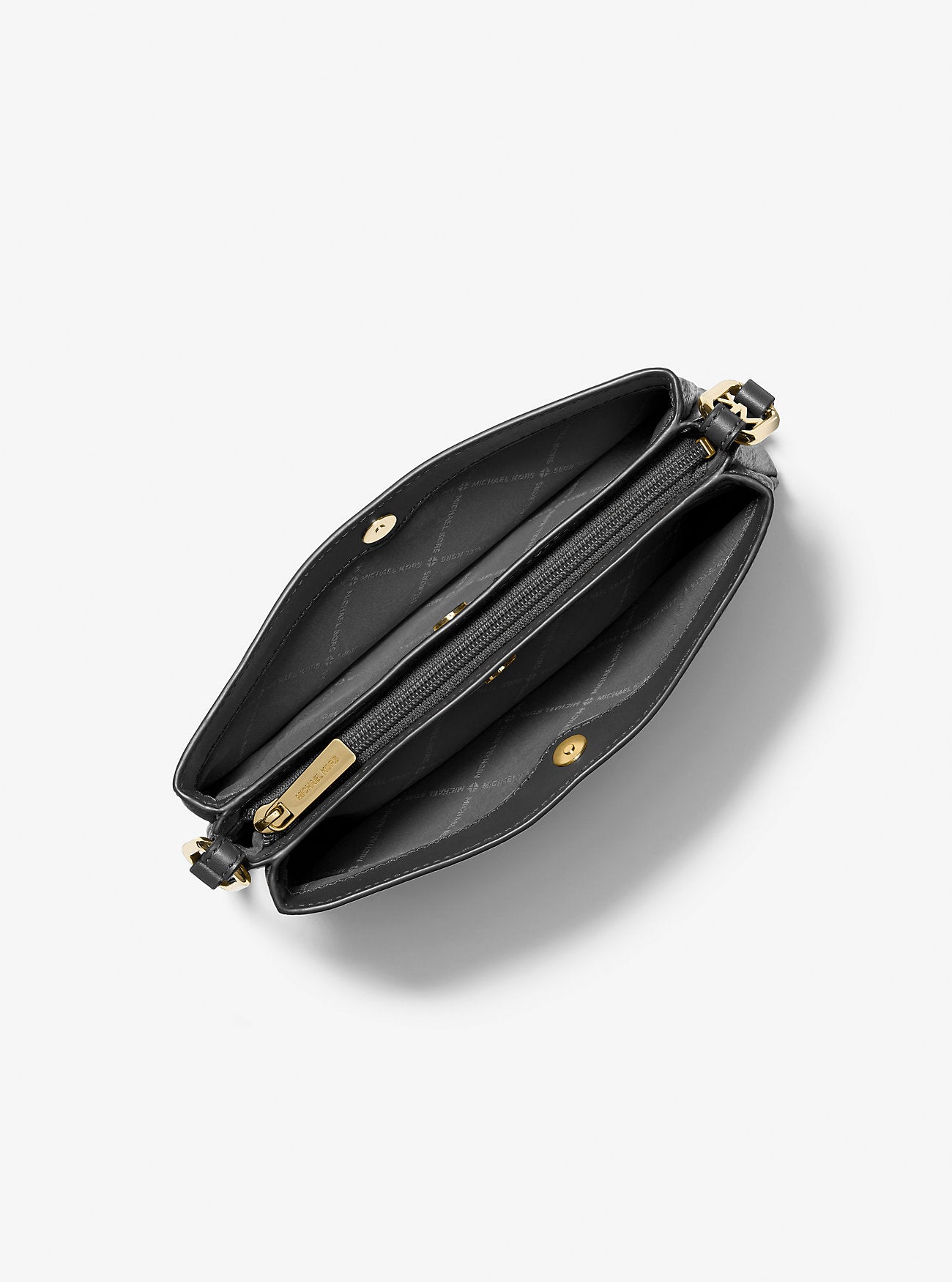 Trisha Medium Pebbled Leather Crossbody Bag Black Black