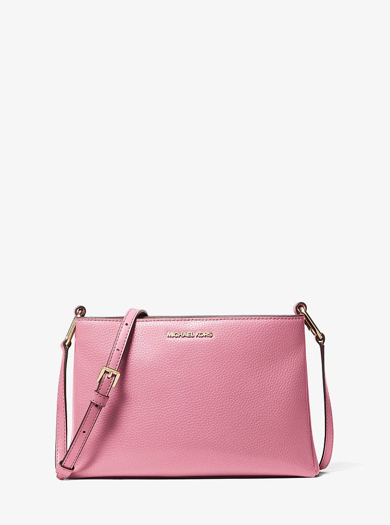 Trisha Medium Pebbled Leather Crossbody Bag Carnation Carnation