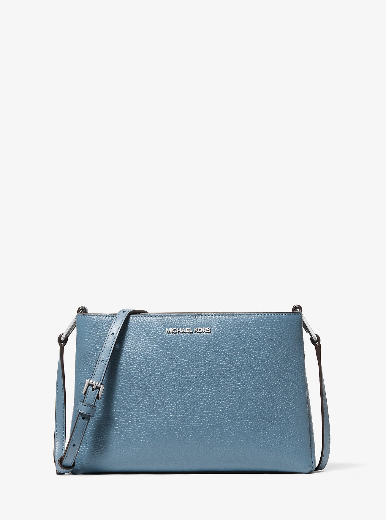Trisha Medium Pebbled Leather Crossbody Bag Cornflower Cornflower