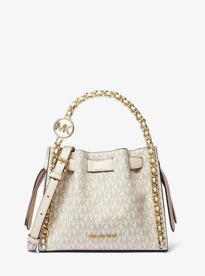 Mina Small Signature Logo Chain Crossbody Bag Lt Crm Multi Lt Crm Multi
