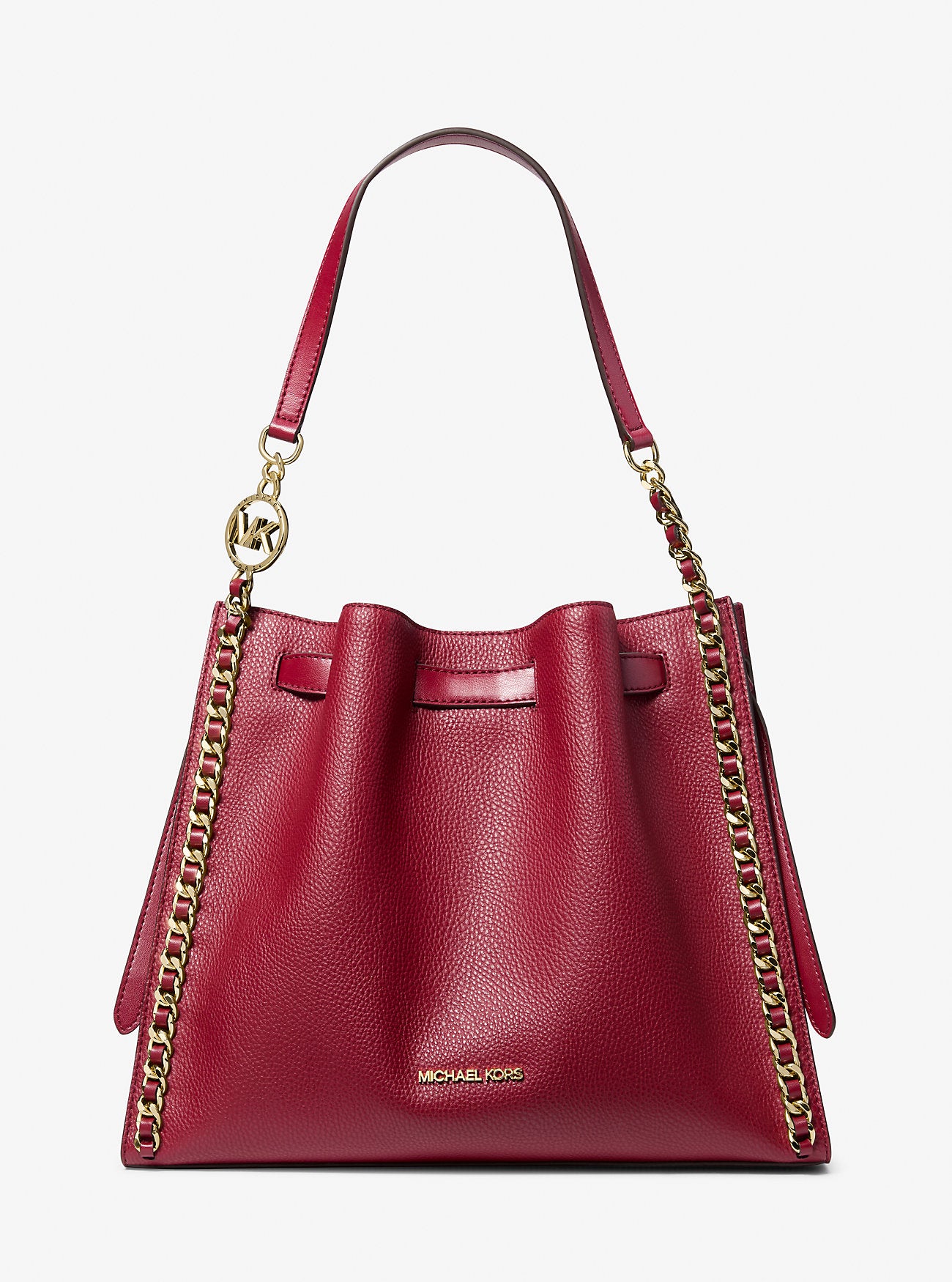 Mina Large Chain Shoulder Bag Cherry Cherry