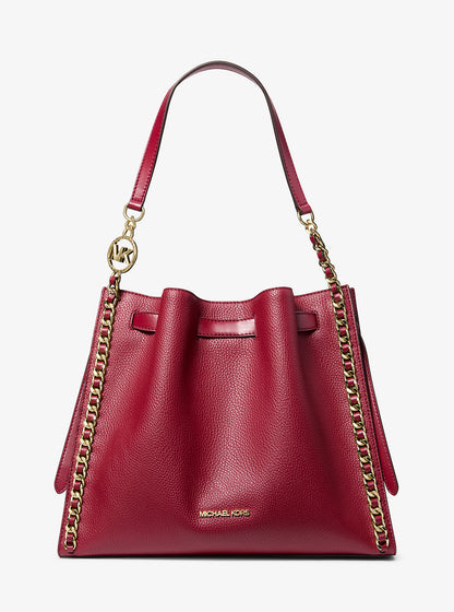 Mina Large Chain Shoulder Bag Cherry Cherry