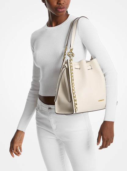 Mina Large Chain Shoulder Bag Lt Cream Lt Cream