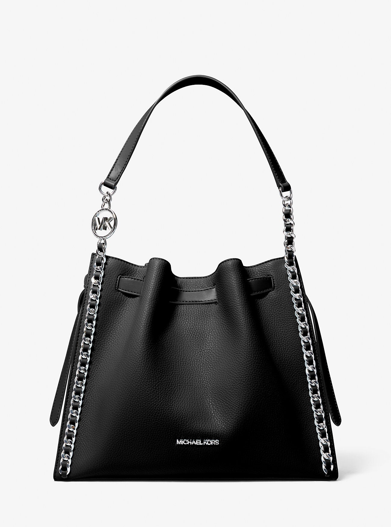 Mina Large Chain Shoulder Bag Black Black