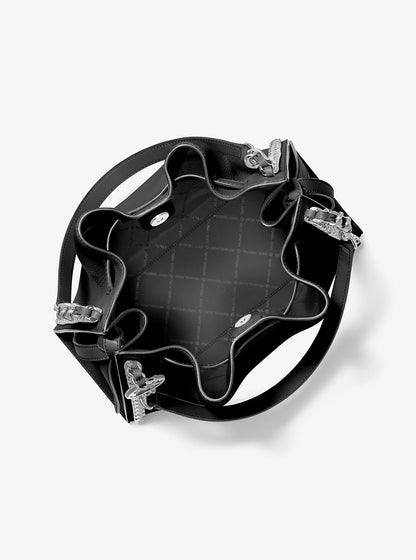 Mina Large Chain Shoulder Bag Black Black