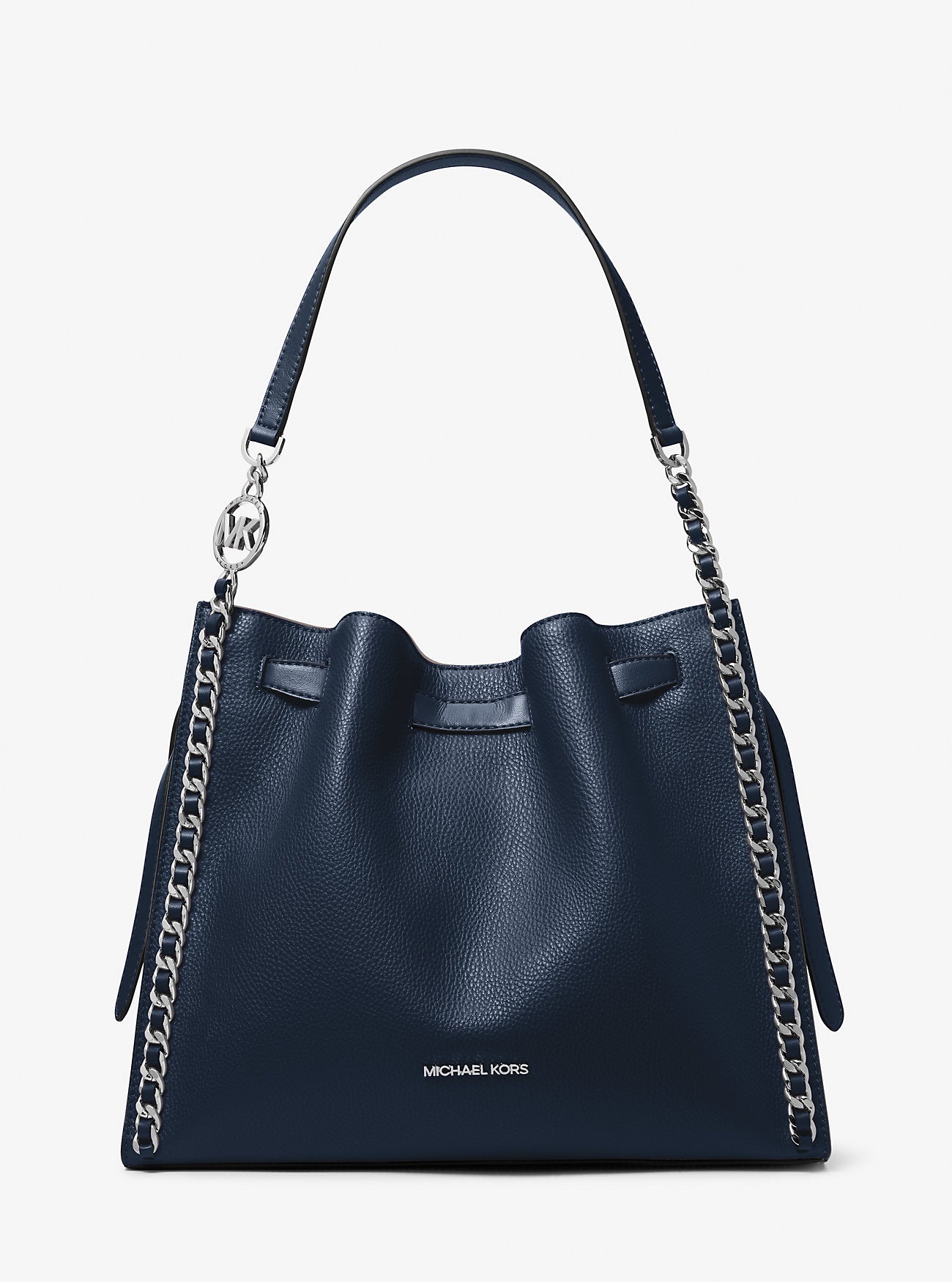 Mina Large Chain Shoulder Bag Navy Navy