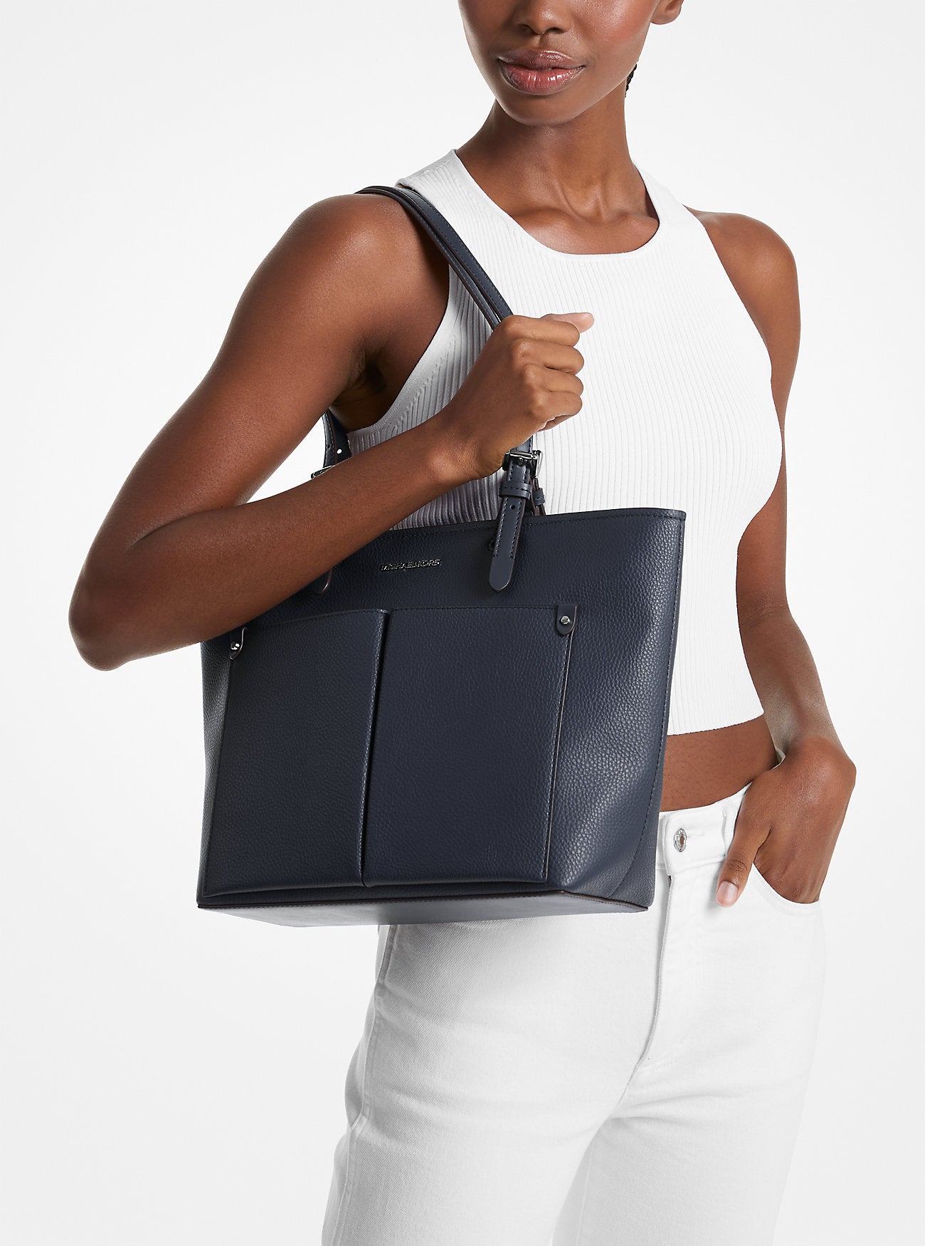 Jet Set Medium Pocket Tote Bag Navy Navy