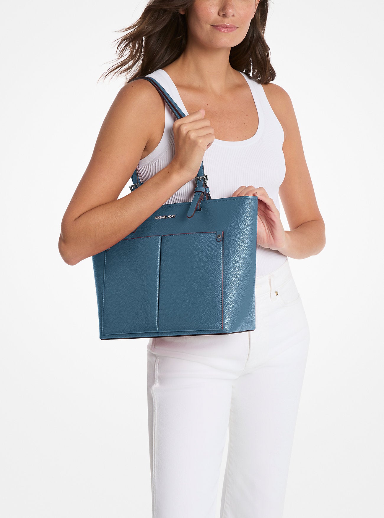 Jet Set Medium Pocket Tote Bag Cornflower Cornflower