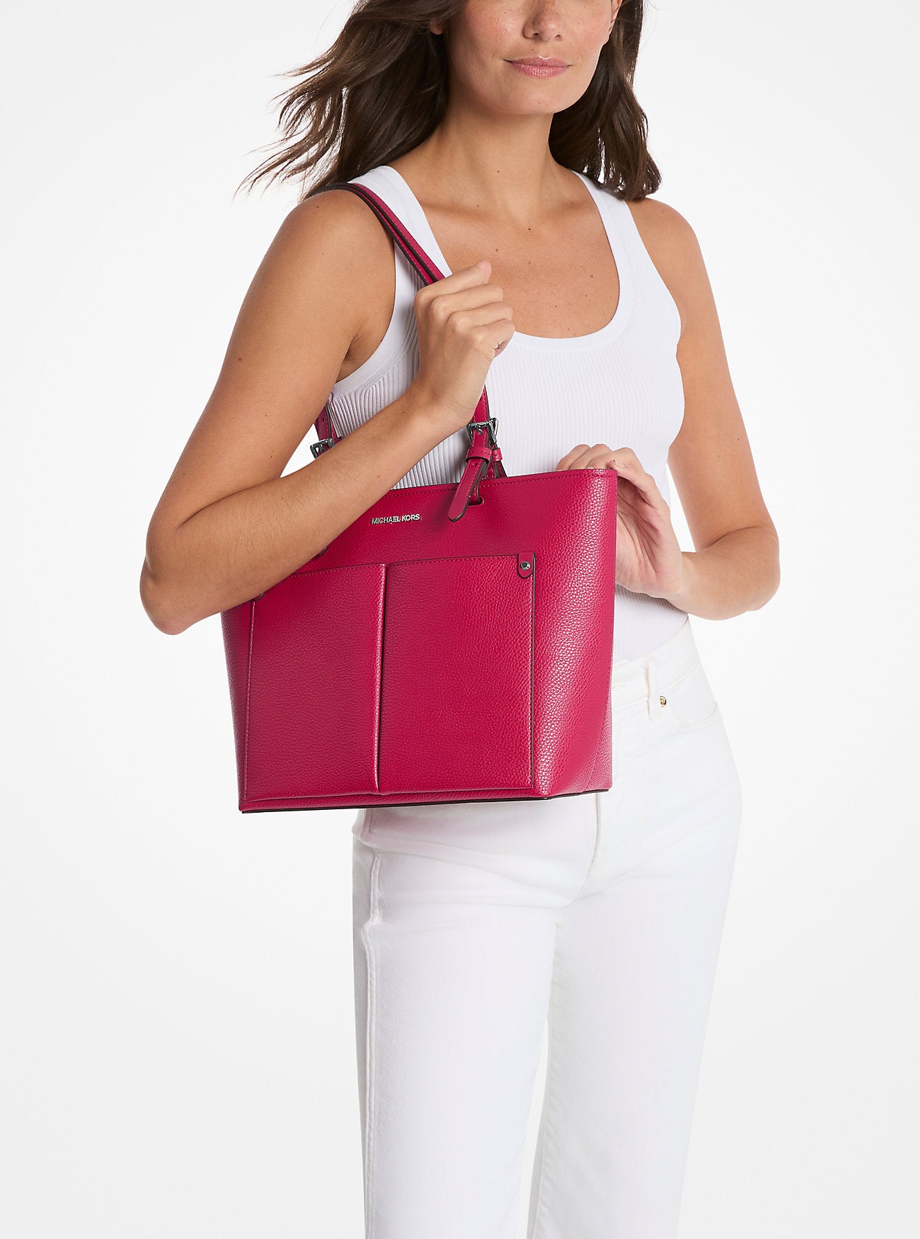 Jet Set Medium Pocket Tote Bag Dk Raspberry Dk Raspberry