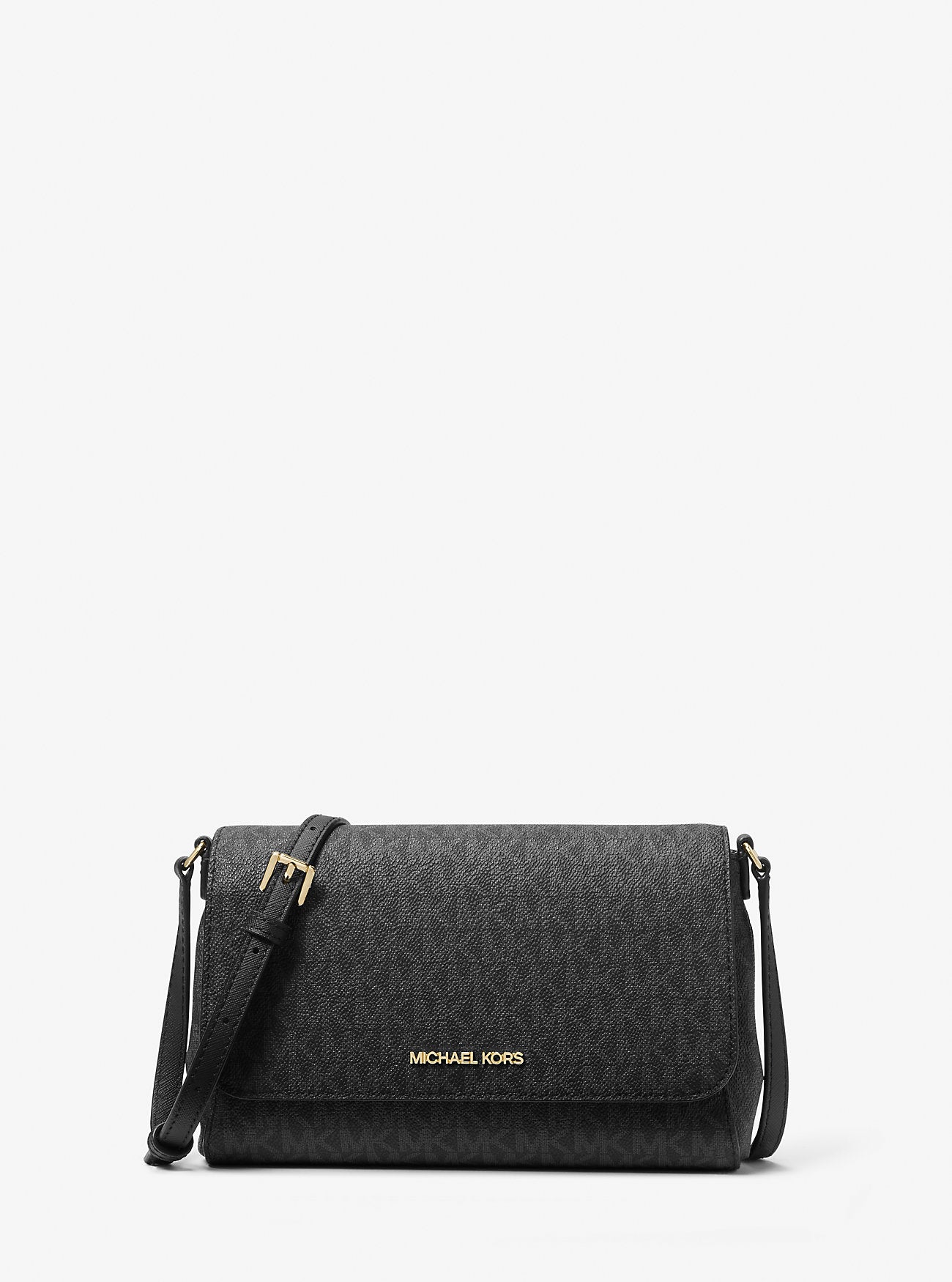 Medium Logo Convertible Crossbody Bag Black Black
