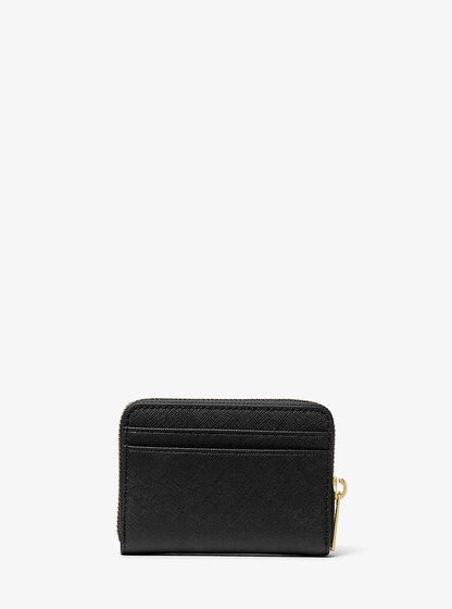 Jet Set Travel Medium Saffiano Leather Wallet Black Black