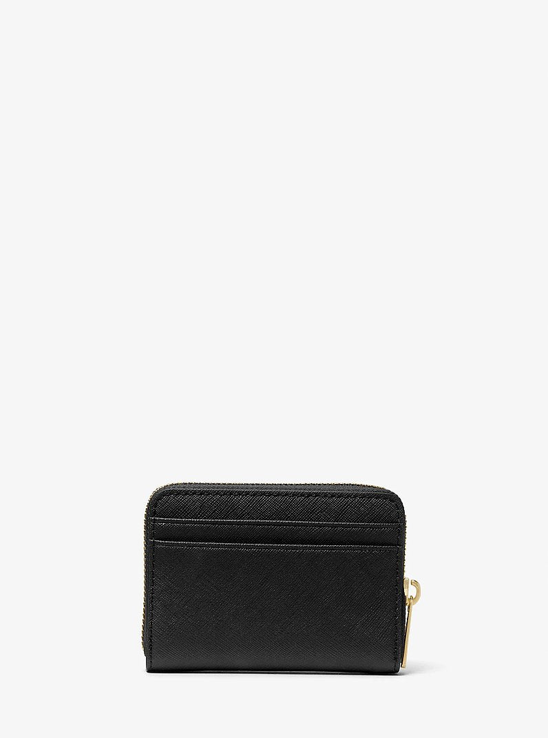 Jet Set Travel Medium Saffiano Leather Wallet Black Black
