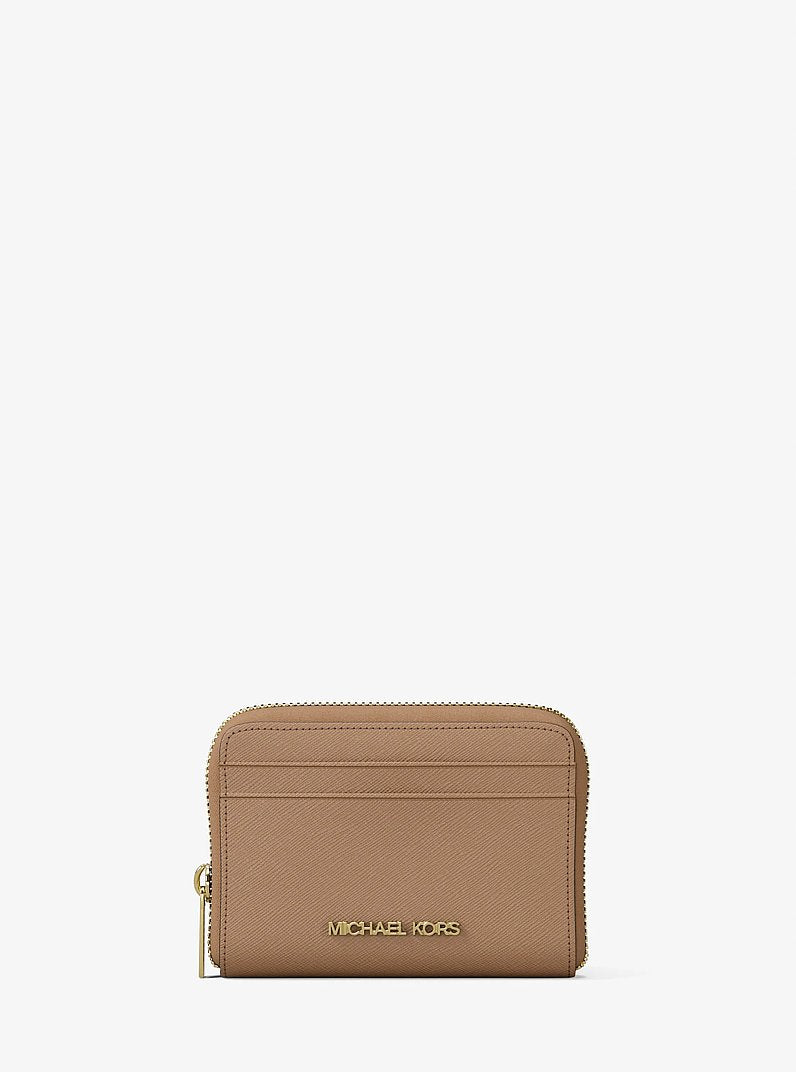 Jet Set Travel Medium Saffiano Leather Wallet Camel Camel