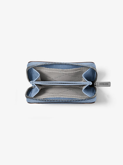Jet Set Travel Medium Saffiano Leather Wallet Pale Ocean Pale Ocean