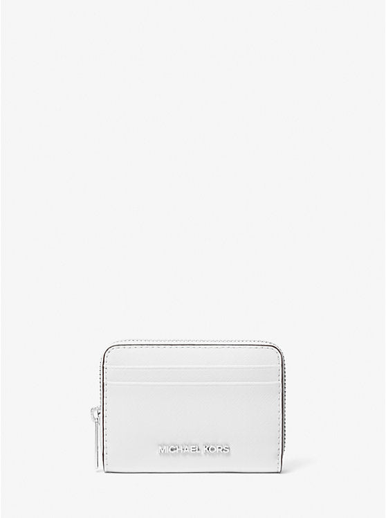 Micheal Kors Jet Set Travel Medium Saffiano Leather Wallet Optic White