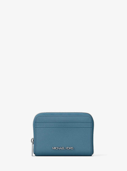 Jet Set Travel Medium Saffiano Leather Wallet Denim Denim