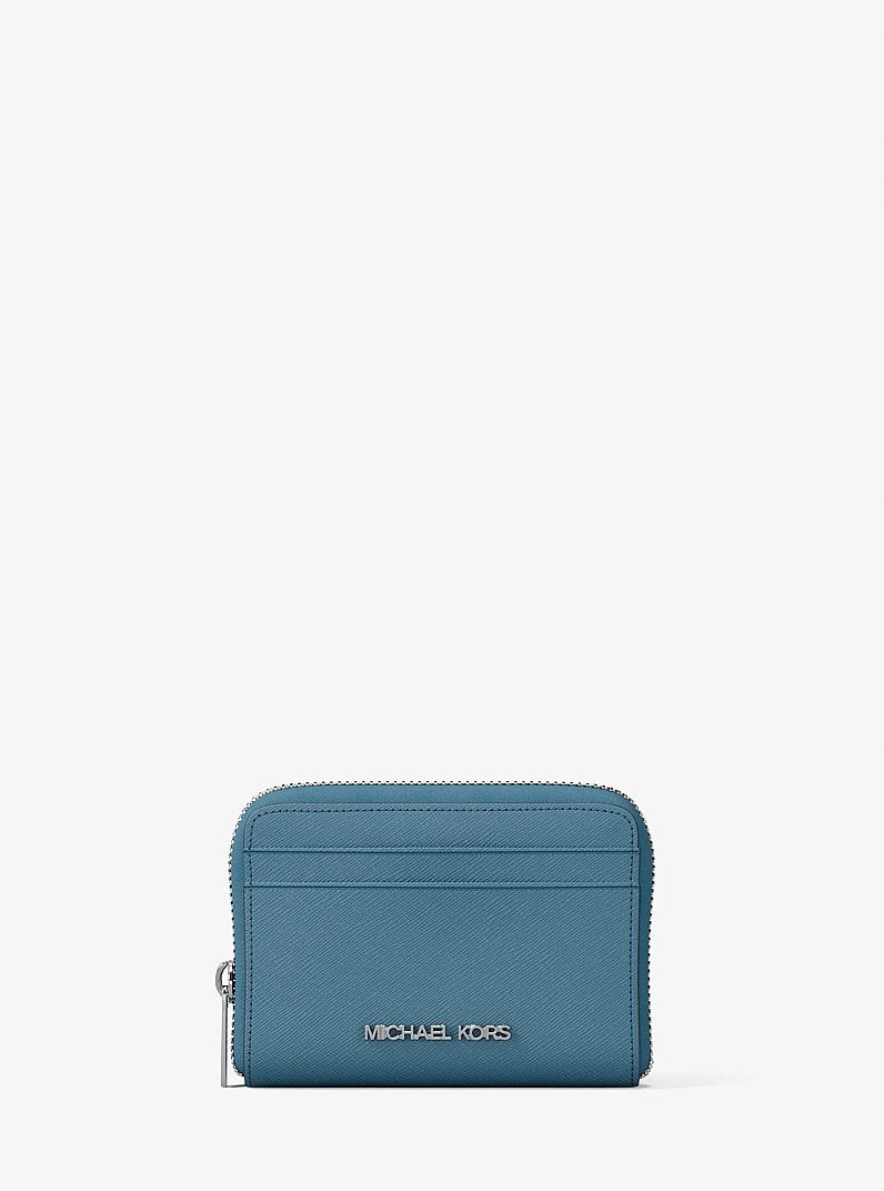Jet Set Travel Medium Saffiano Leather Wallet Denim Denim
