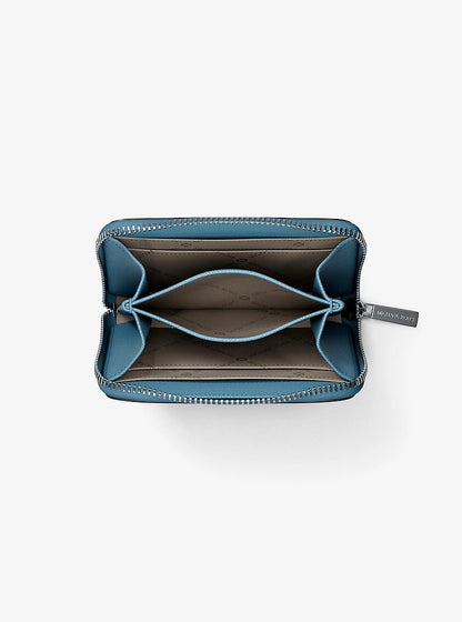 Jet Set Travel Medium Saffiano Leather Wallet Denim Denim