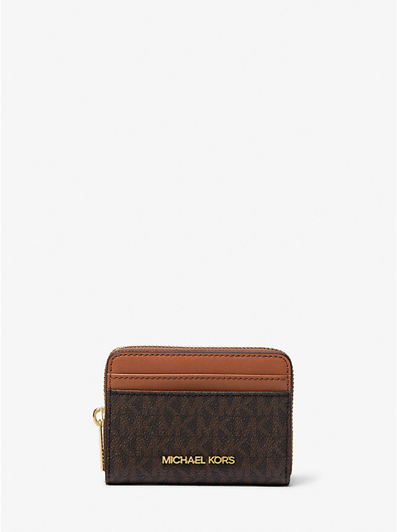 Jet Set Travel Medium Logo Zip-Around Card Case Brown