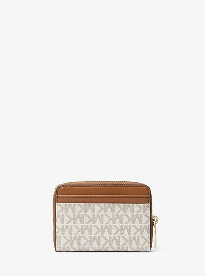 Jet Set Travel Medium Logo Zip-Around Card Case Vanilla Vanilla