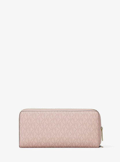 Jet Set Travel Large Signature Logo Continental Wristlet Powder Blush Powder Blush