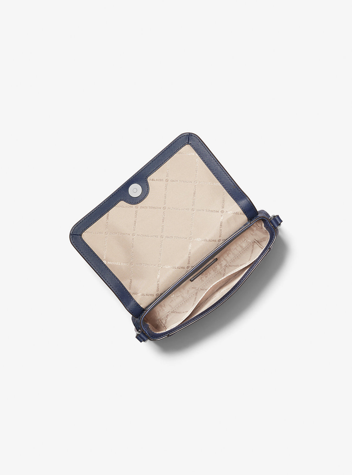 Medium Signature Logo Convertible Crossbody Bag Navy Navy