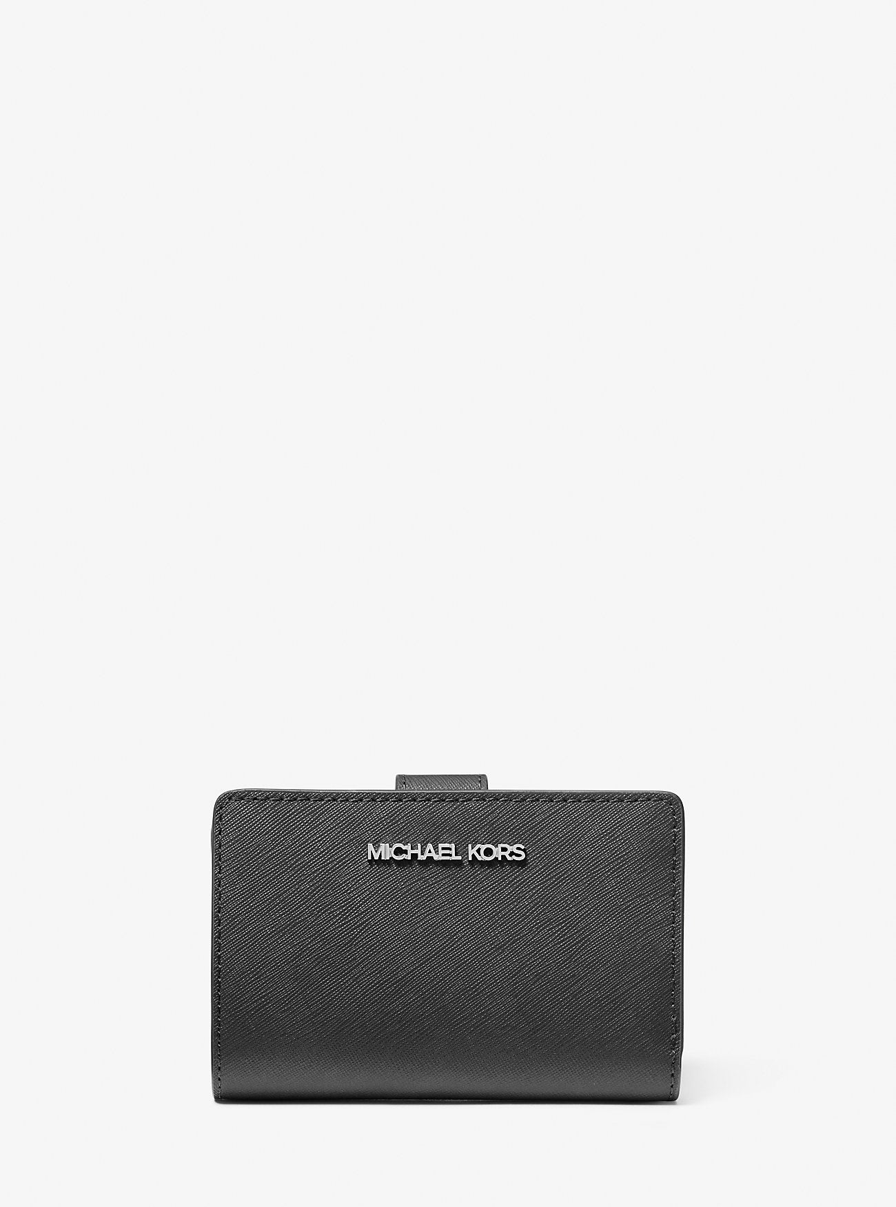 Medium Saffiano Leather Wallet Black Black