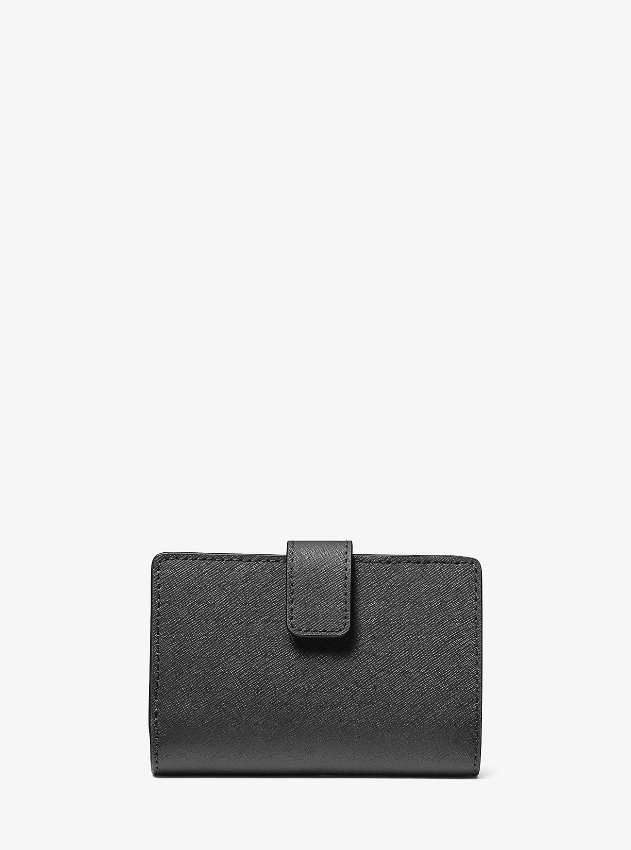 Medium Saffiano Leather Wallet Black Black