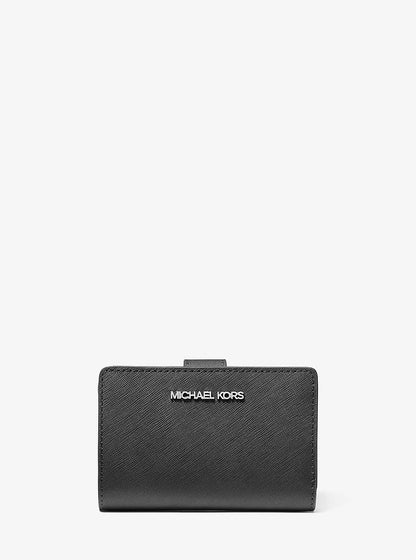 Medium Saffiano Leather Wallet Black Black