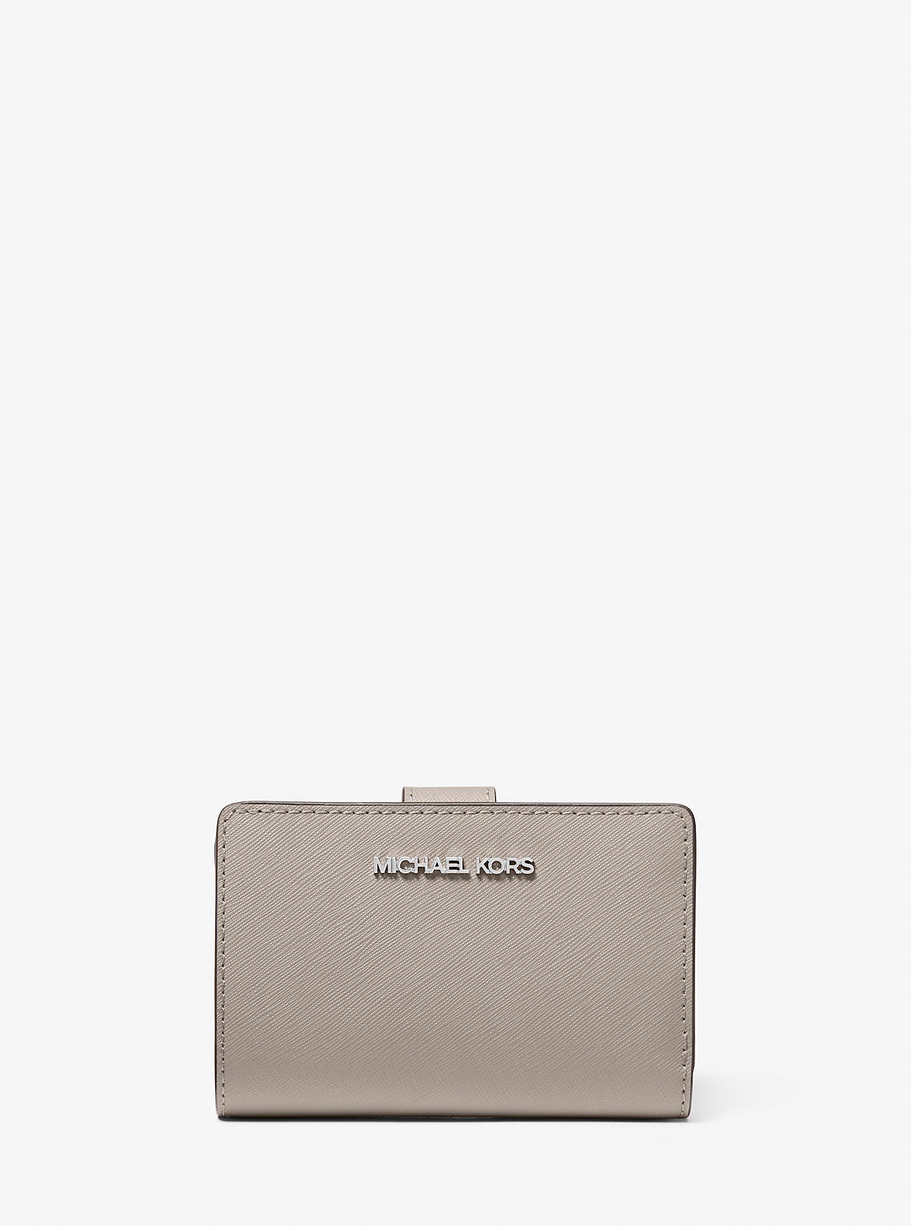 Medium Saffiano Leather Wallet Pearl Grey Pearl Grey