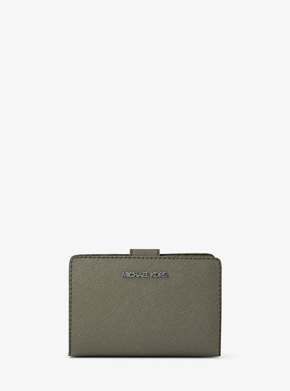 Medium Saffiano Leather Wallet Olive Olive