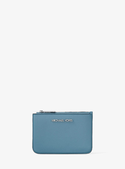 Jet Set Saffiano Leather Coin Purse Denim Denim