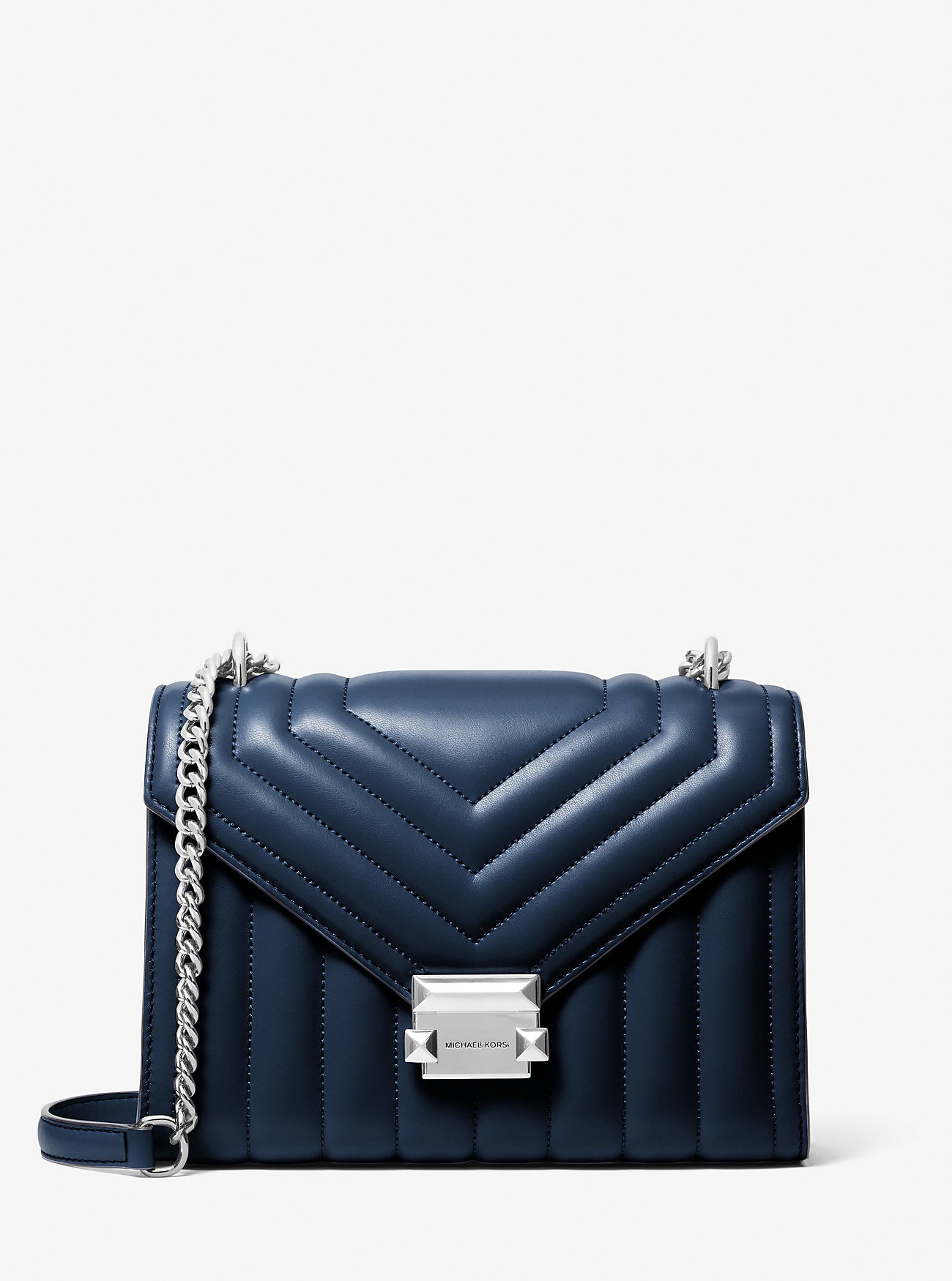 Whitney Medium Quilted Shoulder Bag Navy Navy