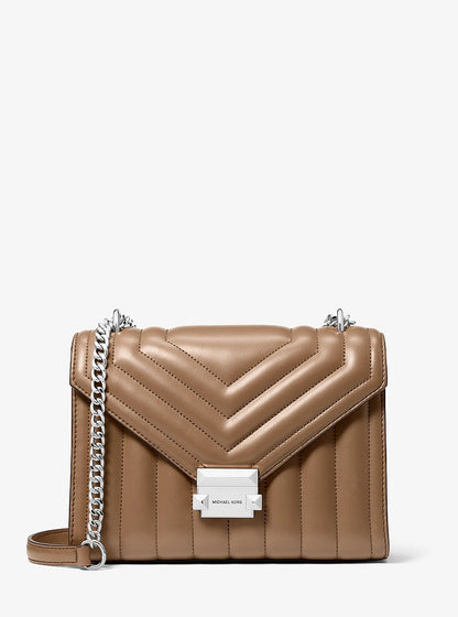 Whitney Medium Quilted Shoulder Bag Driftwood Driftwood