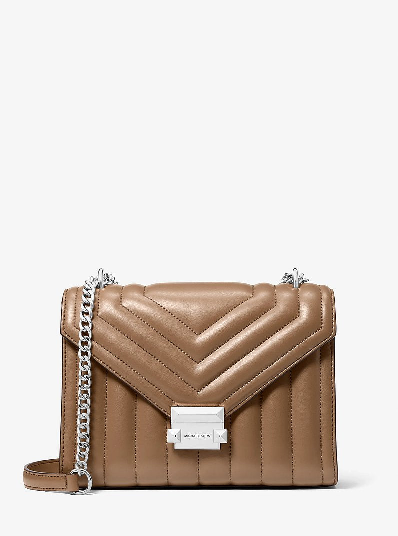 Whitney Medium Quilted Shoulder Bag Driftwood Driftwood