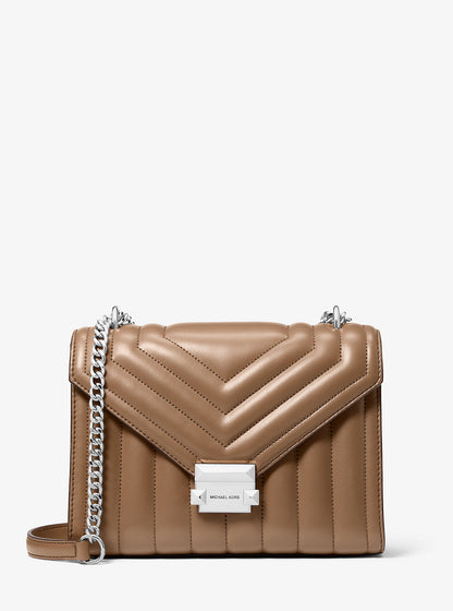Whitney Medium Quilted Shoulder Bag Driftwood Driftwood