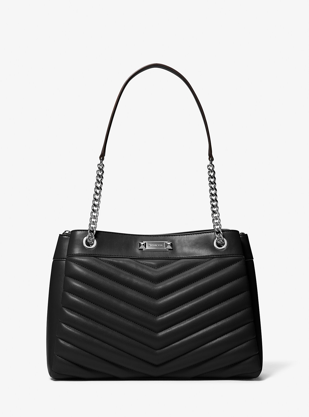 Whitney Medium Quilted Tote Bag Black Black