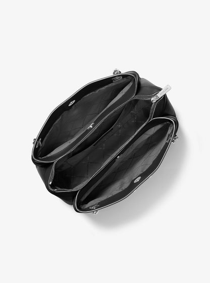 Whitney Medium Quilted Tote Bag Black Black