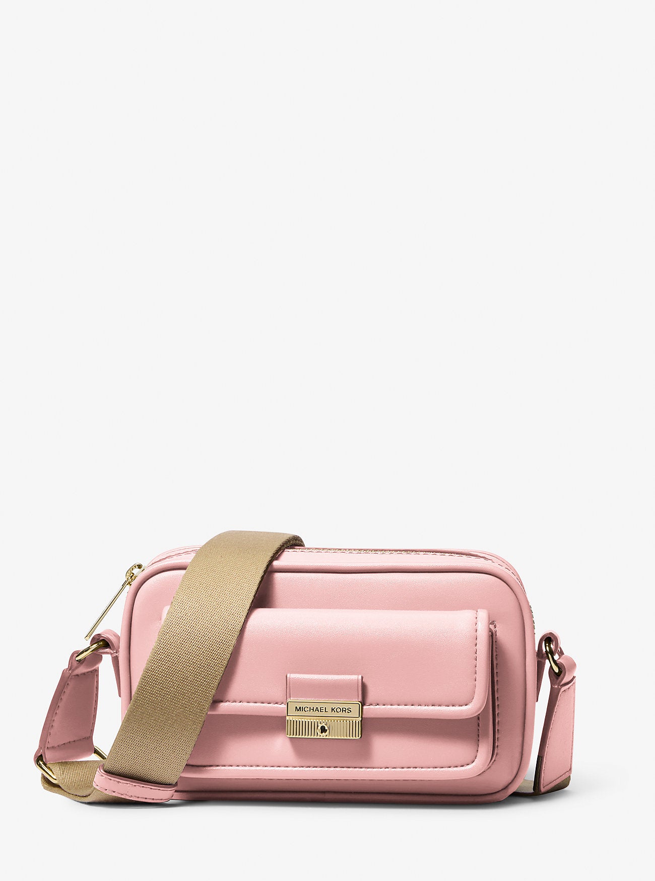 Bradshaw Extra-Small Leather Camera Crossbody Bag Powder Blush Powder Blush