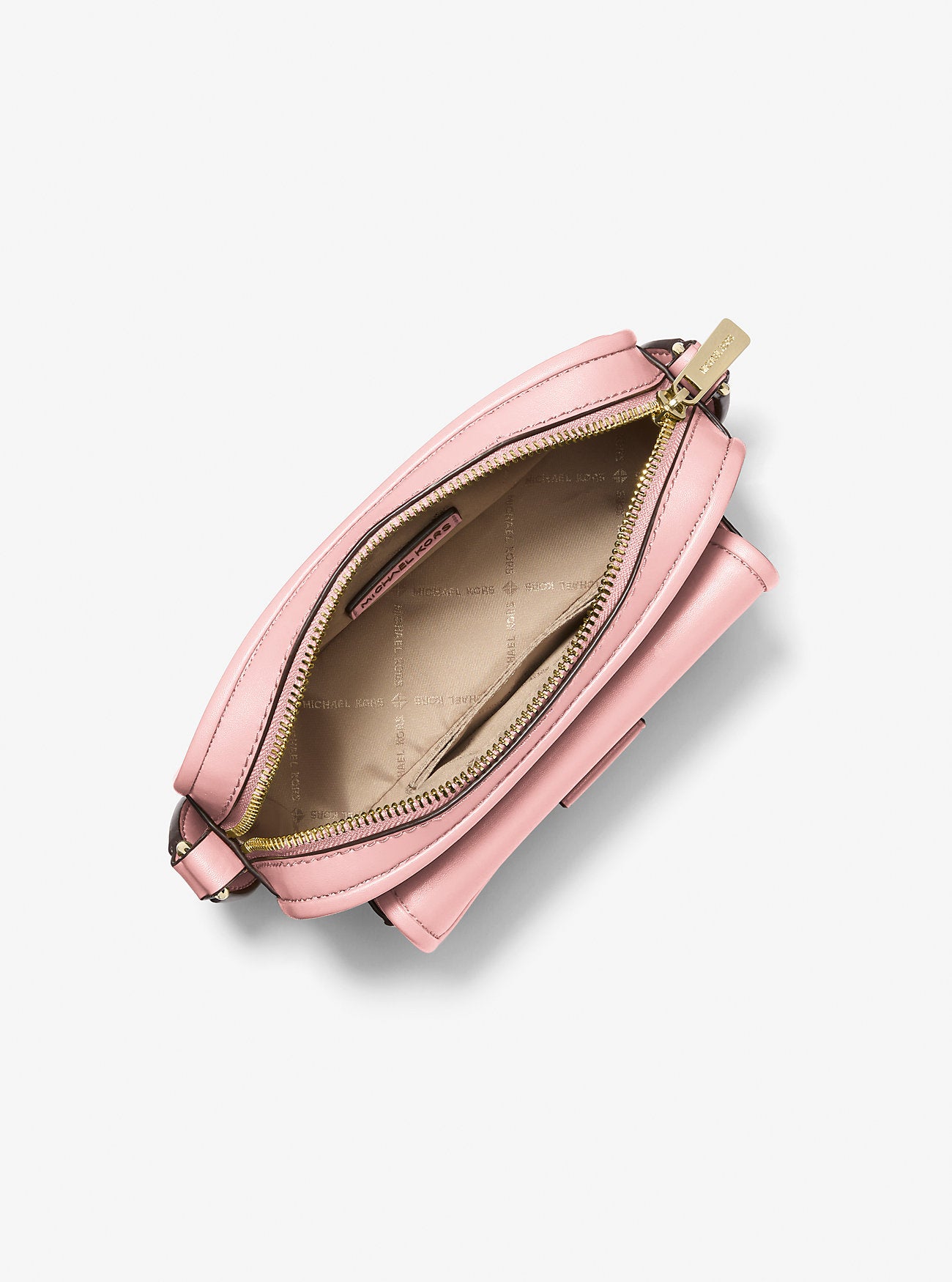 Bradshaw Extra-Small Leather Camera Crossbody Bag Powder Blush Powder Blush