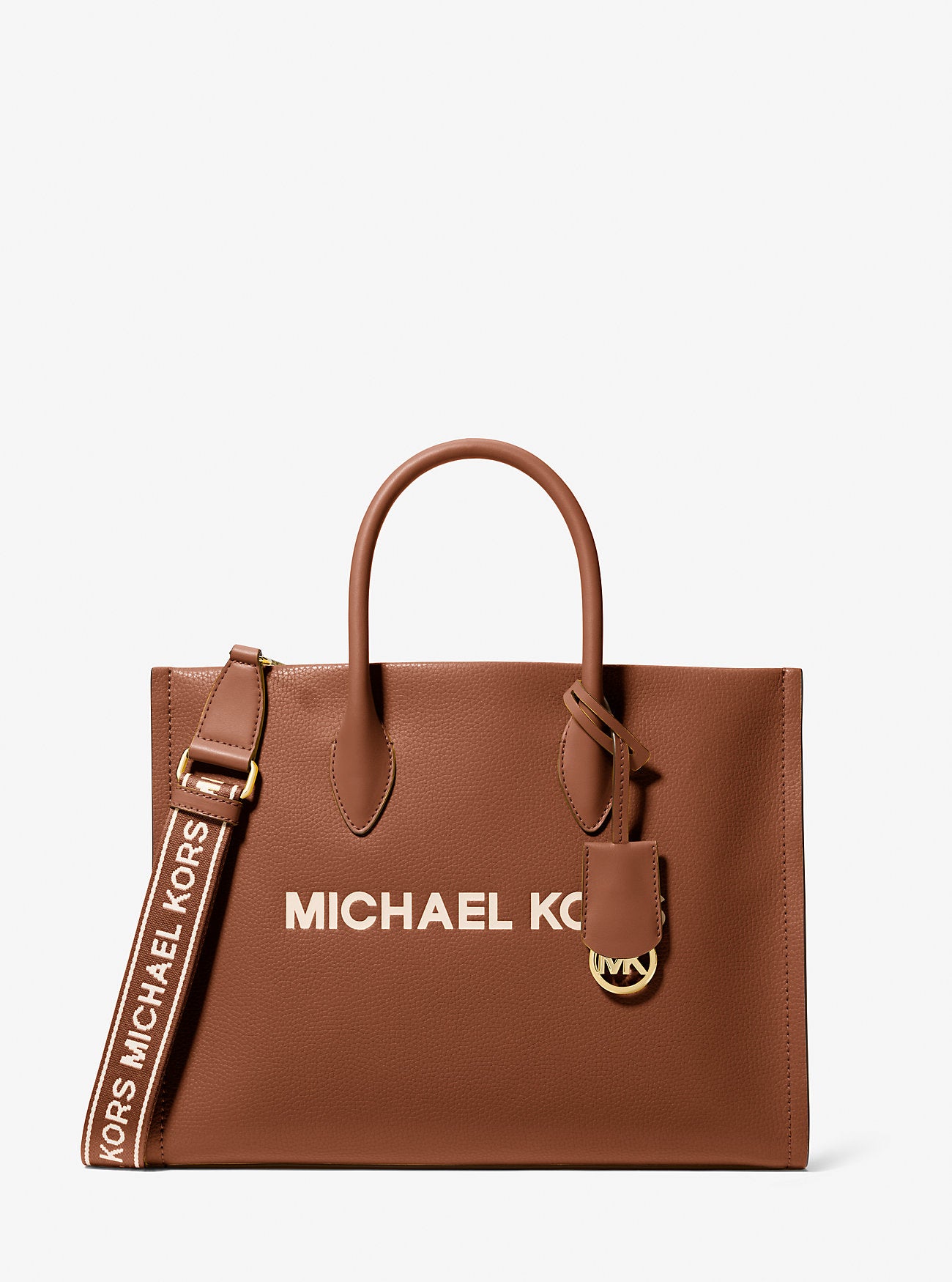 Mirella Medium Pebbled Leather Tote Bag Luggage Luggage